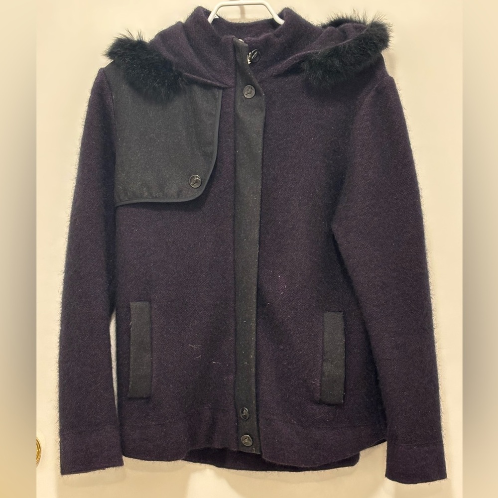 Womens Emperor Coat – Merinomink – 1610. Color: Plum. size M